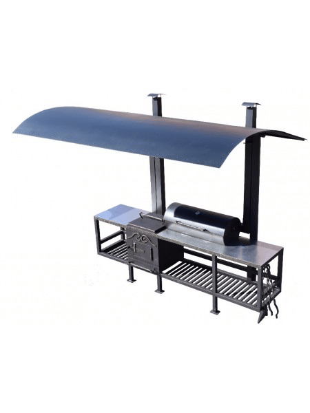 Супермангал гриль барбекю и смокер "Абу-Даби" с обратной тягой, угловым столом и полками