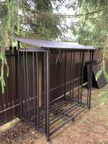 Дровник уличный КУБ 4,4 ПК с сеткой (Pionehr)