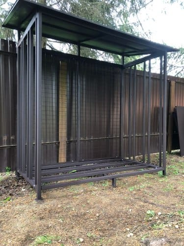 Дровник уличный КУБ 4,4 ПК с сеткой (Pionehr)