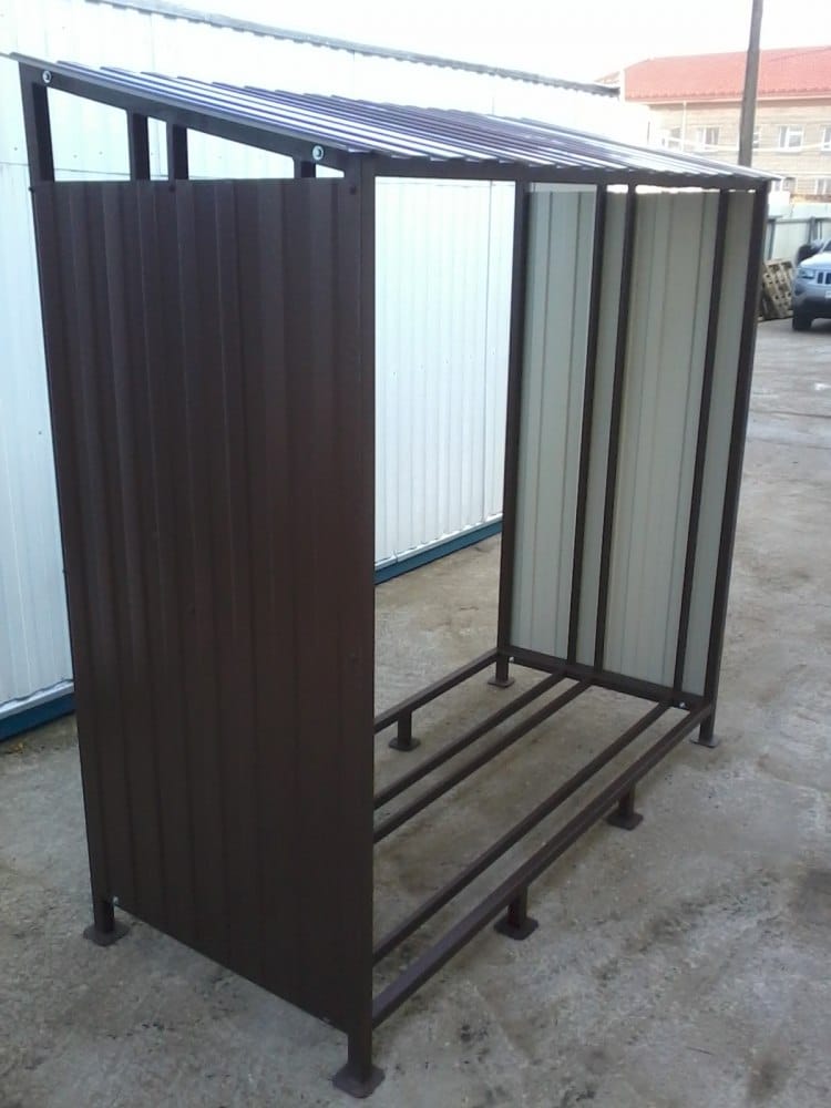 Навес для дров двухрядный "КУБ-4" (Pionehr)