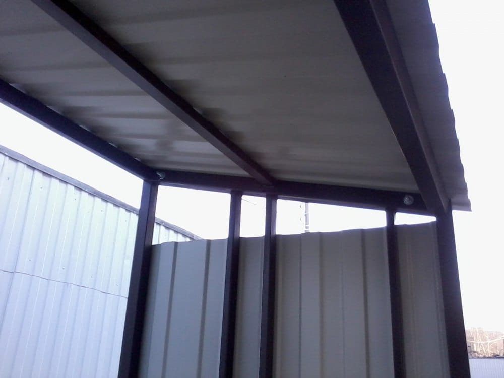 Навес для дров двухрядный "КУБ-4" (Pionehr)