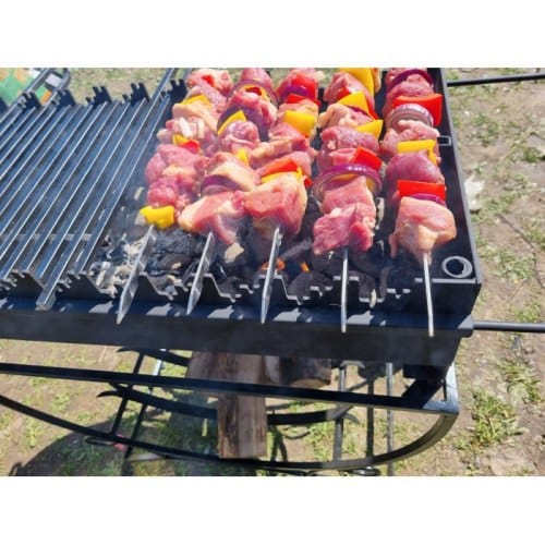 Жаровня трехуровневая, 690 х 350 х 150 из 4 мм стали