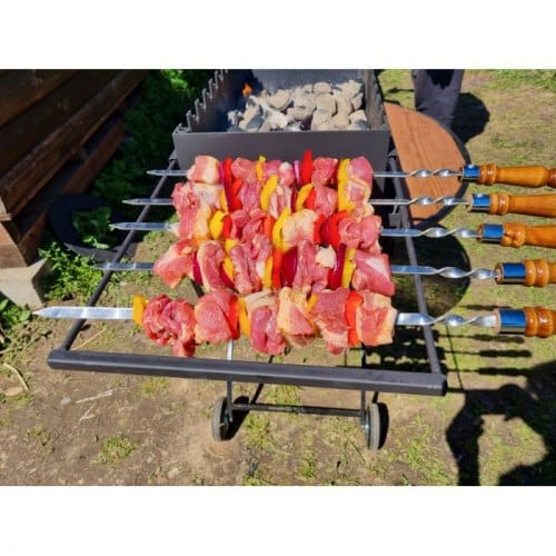 Жаровня трехуровневая, 690 х 350 х 150 из 4 мм стали