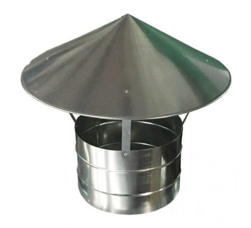Зонт на трубу дымохода нерж. D150