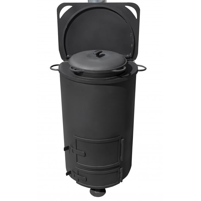 Печь для казана/сжигания мусора СМ-80. 260л., 4мм