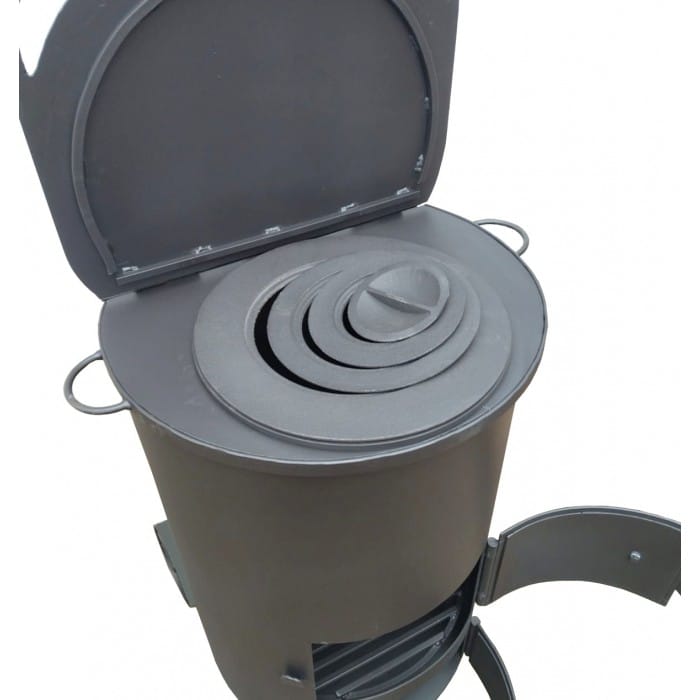 Печь для казана/сжигания мусора СМ-80. 260л., 4мм