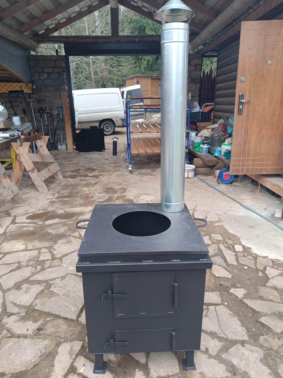 Печь для сжигания садового мусора Уголек-400 4мм (Пионэр)