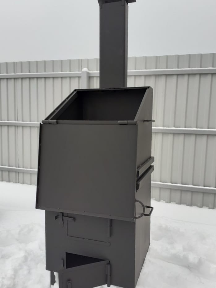 Печь для сжигания садового мусора Уголек-400 4мм (Пионэр)