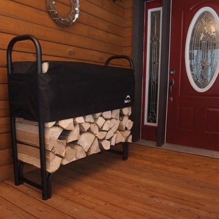 Дровница интерьерная с тентом маленькая