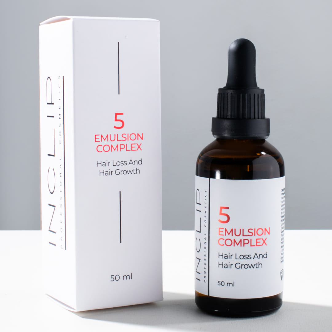 №5 Кислородная эмульсия против выпадения и для роста волос Inclip, 50 мл INCLIP
