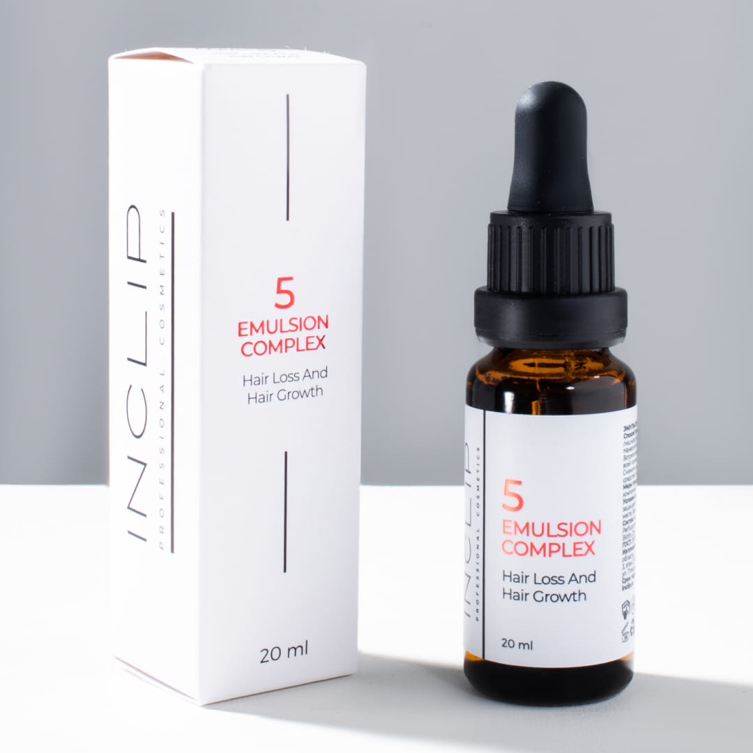 №5 Кислородная эмульсия против выпадения и для роста волос Inclip, 20 мл INCLIP