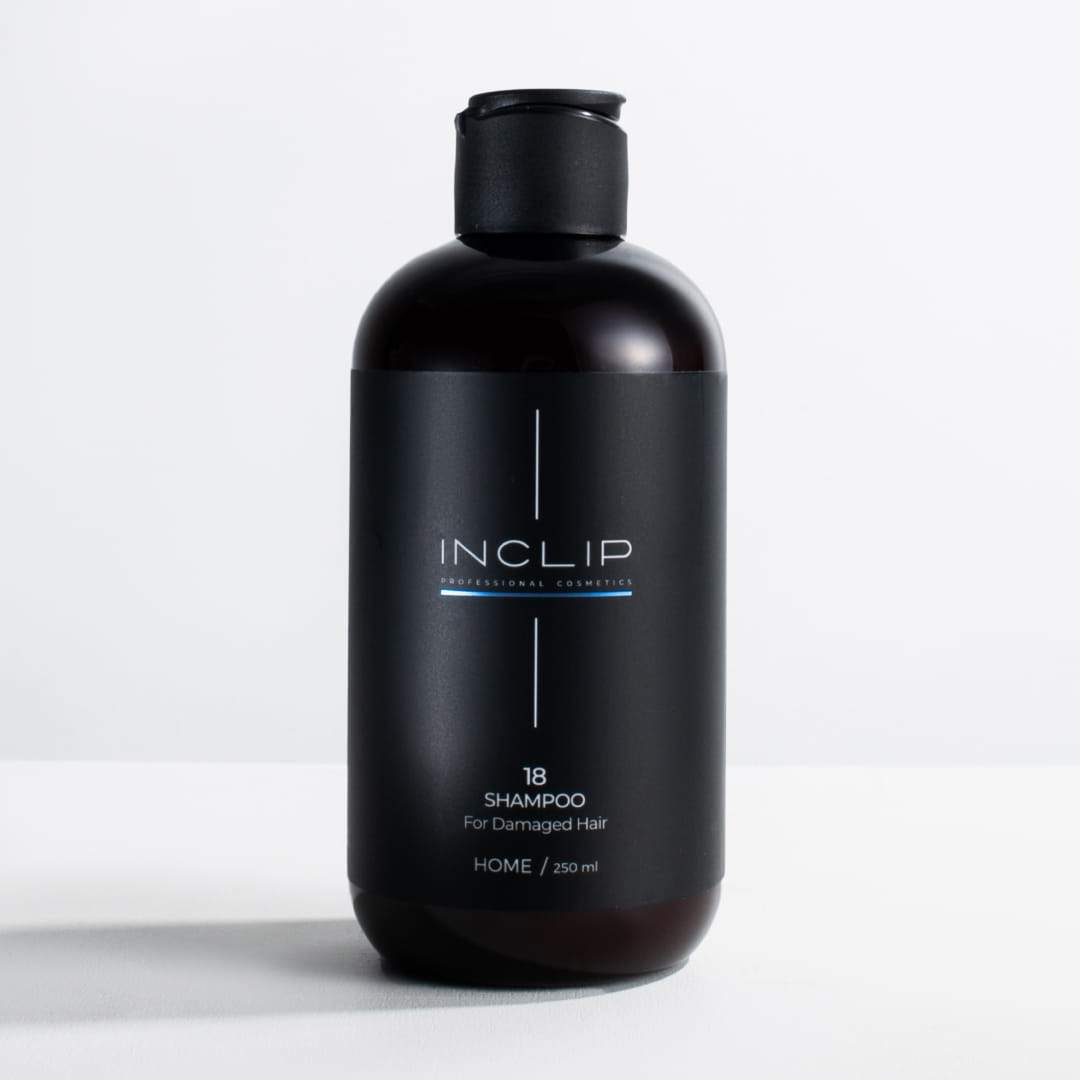 №18 Шампунь для реконструкции поврежденных волос с кератином Inclip, 250 мл INCLIP