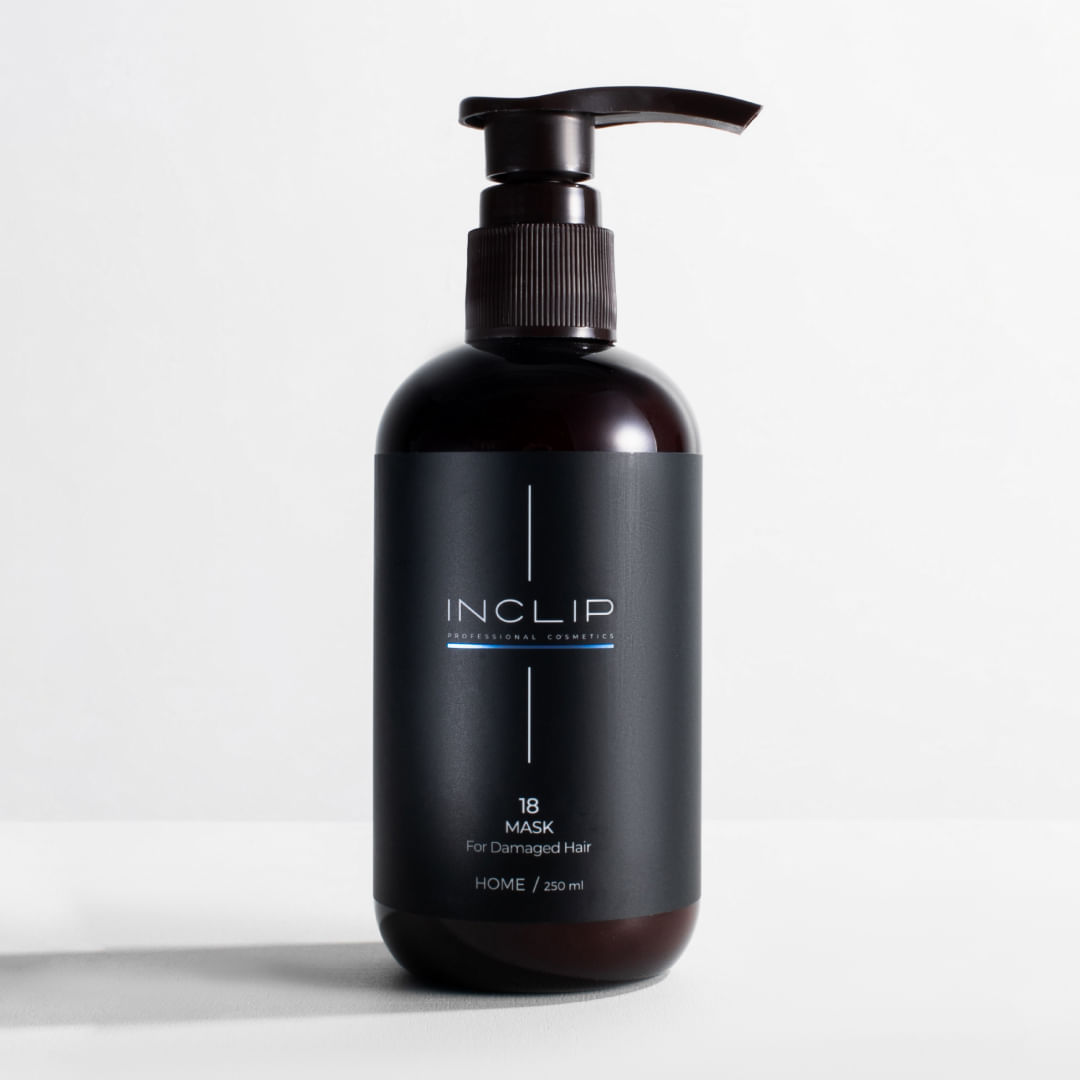№18 Маска для реконструкции поврежденных волос с кератином Inclip, 250 мл INCLIP
