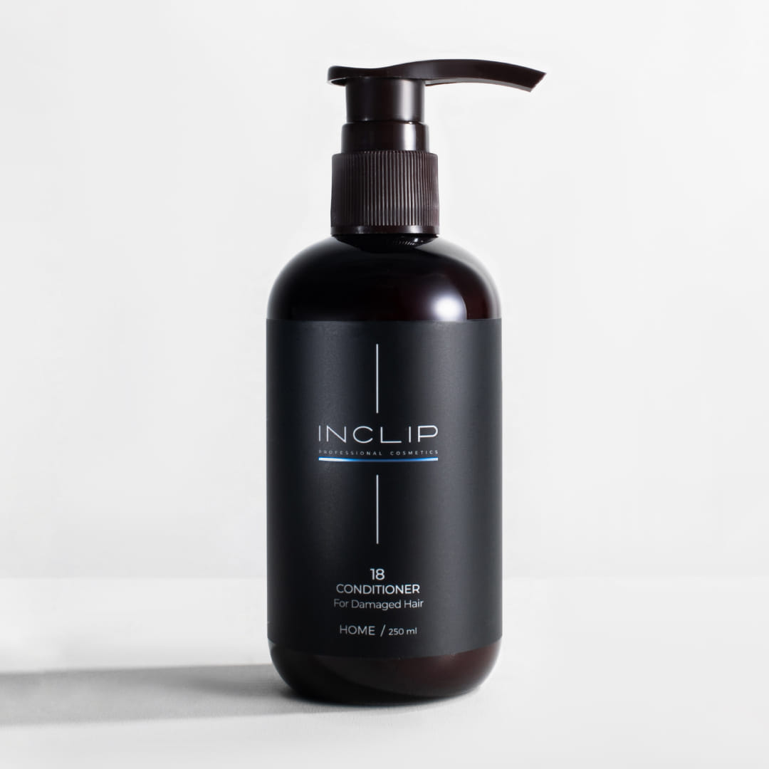№18 Кондиционер для реконструкции поврежденных волос с кератином Inclip, 250 мл INCLIP