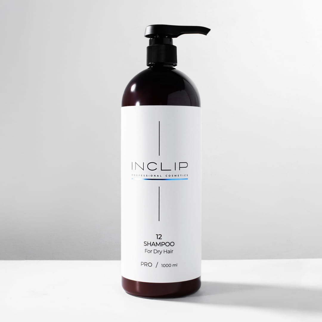 №12 Шампунь для сухих и обезвоженных волос Inclip, 1000 мл INCLIP