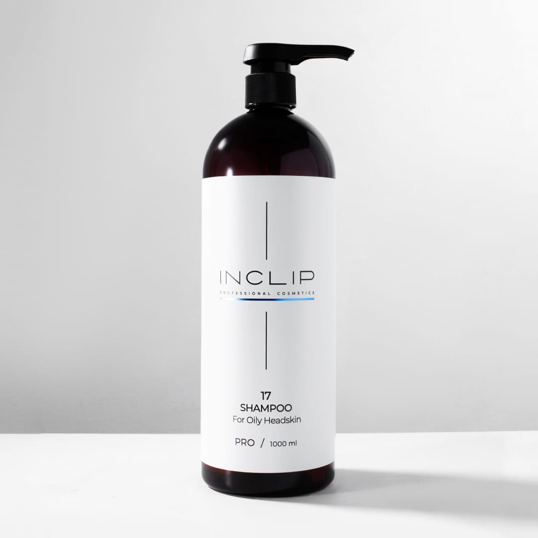 №17 Очищающий шампунь для жирной кожи головы Inclip, 1000 мл INCLIP