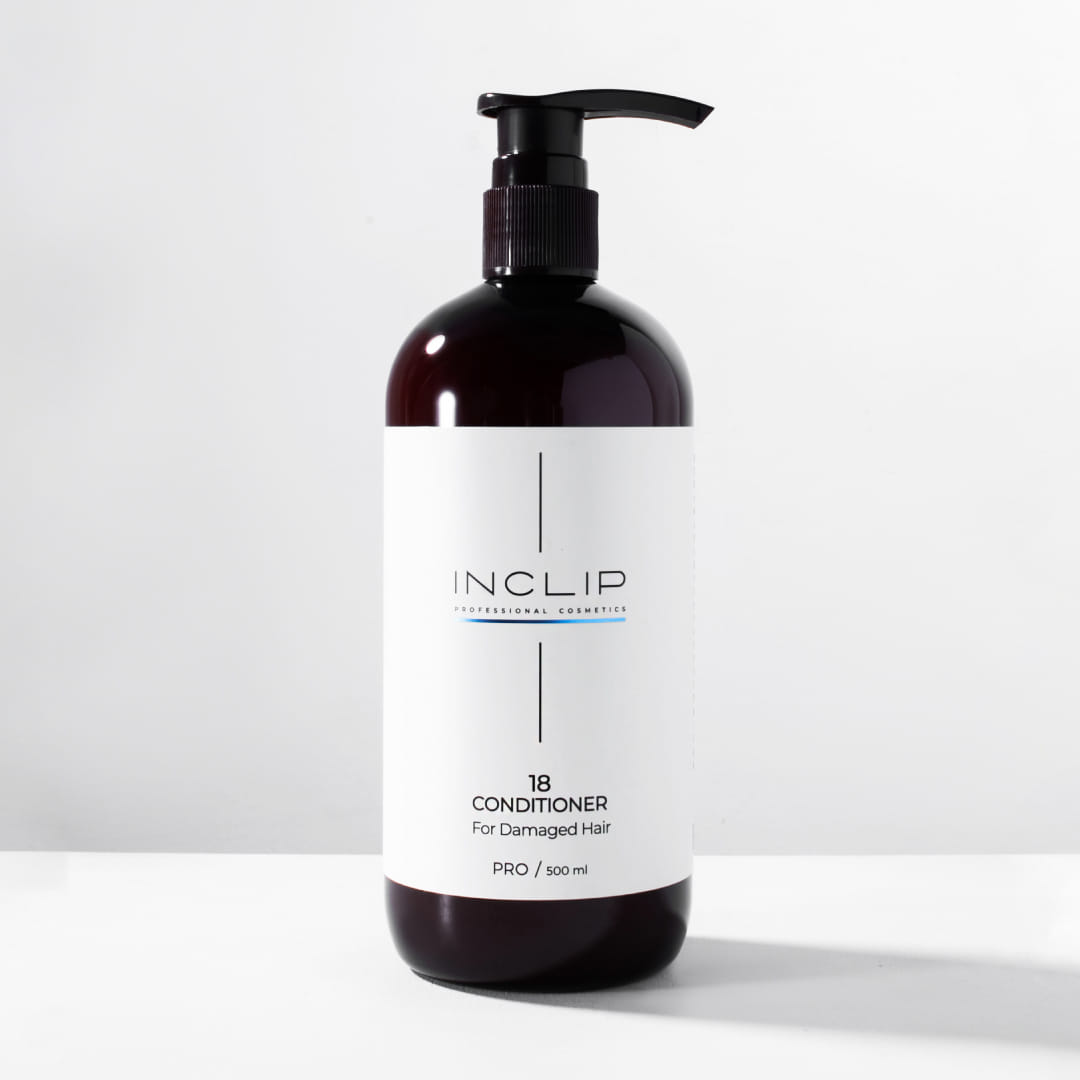 №18 Кондиционер для реконструкции поврежденных волос с кератином Inclip, 500 мл INCLIP