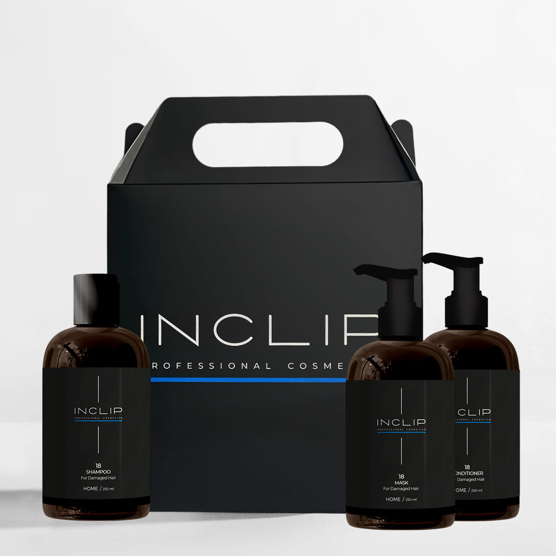 Набор для реконструкции поврежденных волос с кератином №18 INCLIP INCLIP