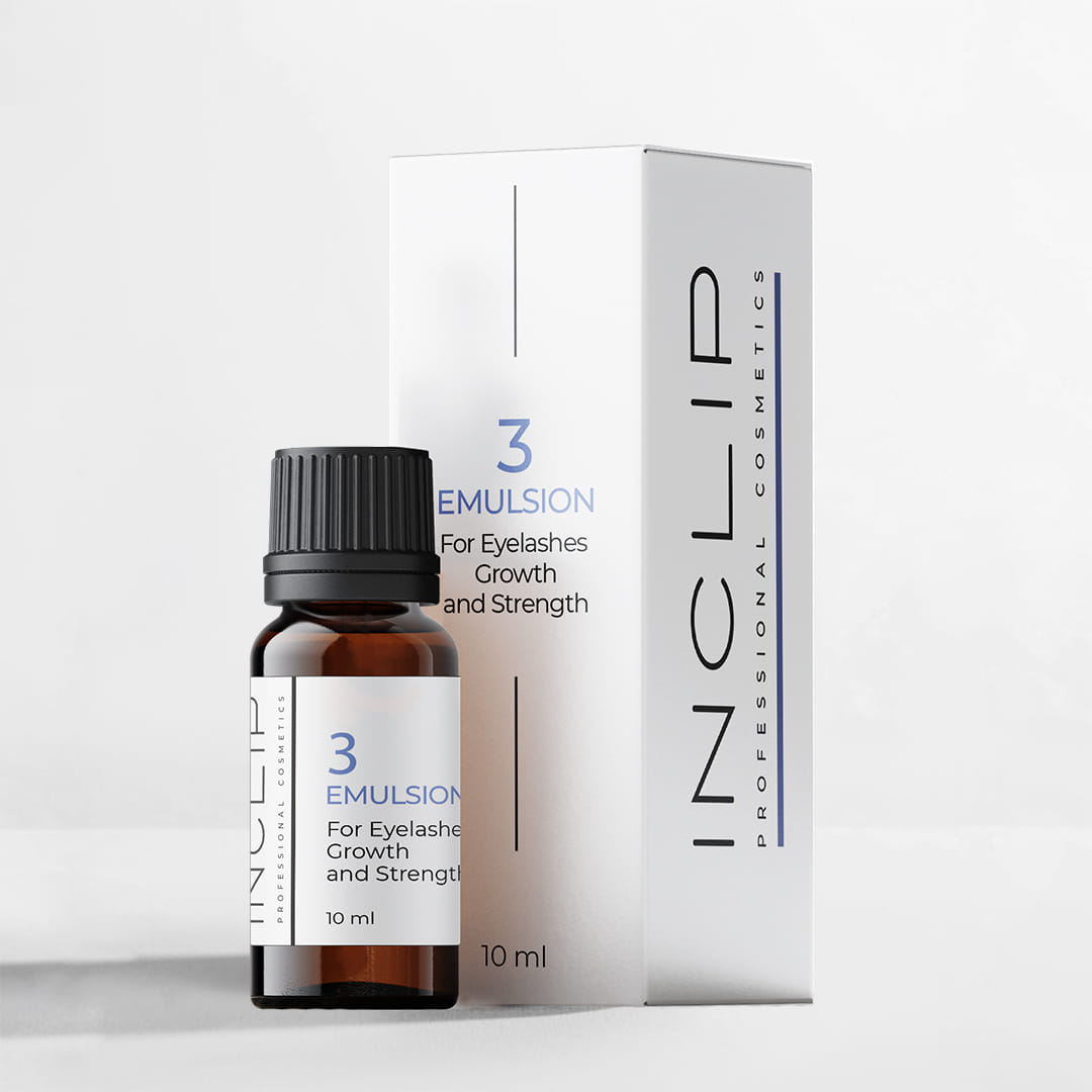 №3 Кислородная эмульсия для роста и укрепления ресниц Inclip, 10 мл INCLIP