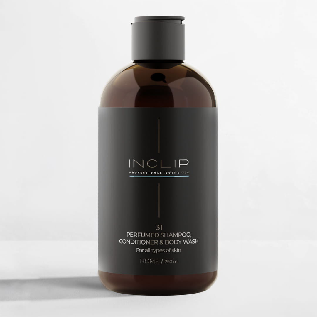 Парфюмированный шампунь-кондиционер-гель для душа 3 в 1 для всех типов кожи INCLIP №31 INCLIP