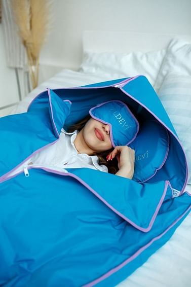 Комплект универсальный для отдыха с микросферами ( капсула, подушка, маска для сна, матрас) ALDEVI