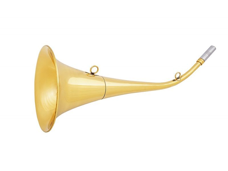 Горн охотничий для подзыва охотничьей собаки Horn 30 см латунь