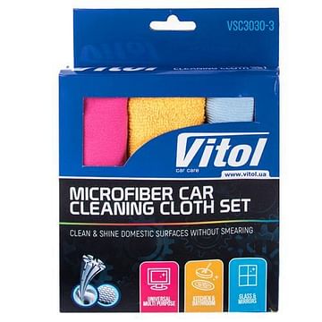 Набор тряпок микрофибра VSC3030-3 (VSC3030-3) Vitol