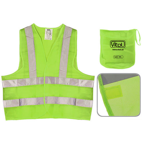 Жилет безопасности светоотражающий (green) 116 G XXL Vitol