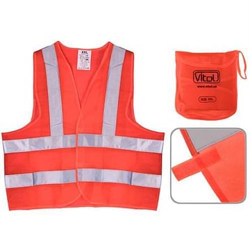 Жилет безопасности светоотражающий (orange) 116 Or XXL (ЖБ004) Vitol