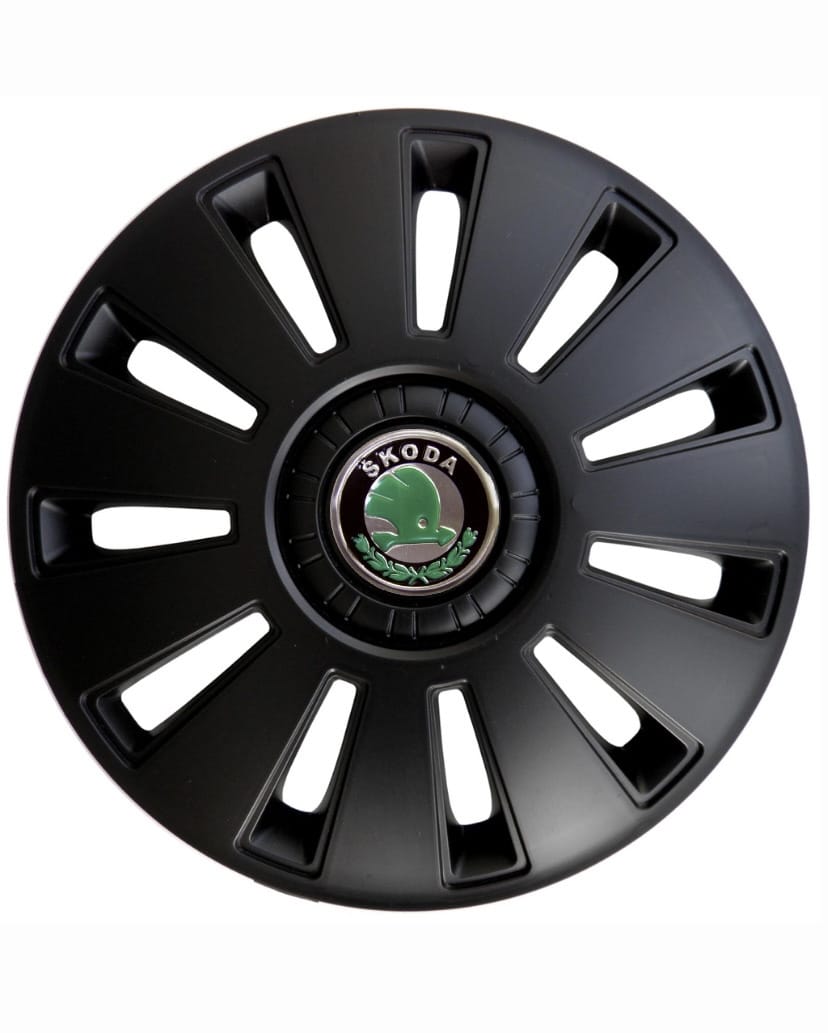 Колпак Колесный Skoda (черный) R15 Kenguru