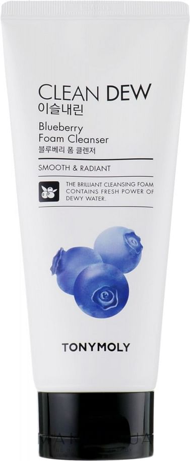 Пенка для очищения кожи лица TONYMOLY Clean Dew Foam Cleanser, 180мл. - Черника