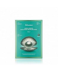 Маска для лица - Трёхшаговый набор для сияния кожи JMsolution Marine Luminous Black Pearl Balancing Mask, 1шт./30мл.