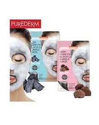 Кислородная маска для лица PUREDERM Deep Purifying Black O2 Bubble Mask, 20гр. - Древесный уголь