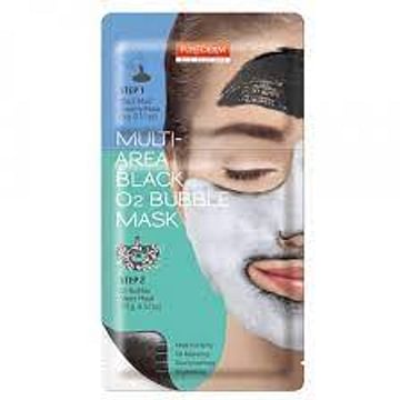 Комбинированная маска с черной глиной и активным кислородом для лица PUREDERM Multi-Area Black O2 Bubble Mask, 1шт.