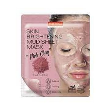 Грязевая осветляющая маска с розовой глиной PUREDERM Brightening Mud Sheet Mask Pink Clay, 15гр.