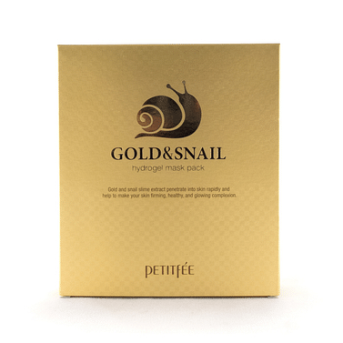 Гидрог.маска для лица с золотом и фильтратом улитки Petitfee Gold&snail hydrogel mask pack, 30гр./1шт