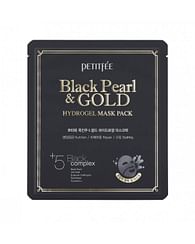 Гидрог.маска для лица с черным жемчугом Petitfee Black Pearl & Gold Hydrogel Mask Pack, 32гр./1шт.