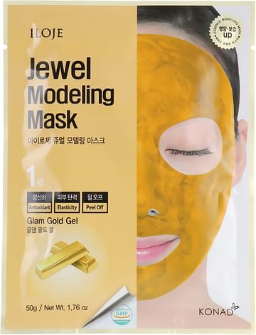 У/Т Моделир.маска для лица с частицами золота Konad Iloje Jewel Modeling Mask Glam Gold, 50+5гр.