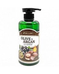 Шампунь для поврежденных волос с аргановым маслом и маслом оливы 3W CLINIC Olive&Argan 2in1 Shampoo, 500 мл.