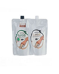 Восстанавливающая система ламинирования волос Lombok Original L.B Squid Treatment Color Cream, 500+500мл. - Махагон