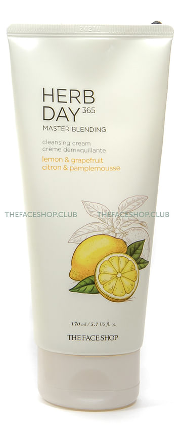 У/Т Крем очищающий THE FACE SHOP HERB DAY 365 Master Blending Cleansing Cream Lemon&Grapefruit средство для снятия макияжа 170 мл