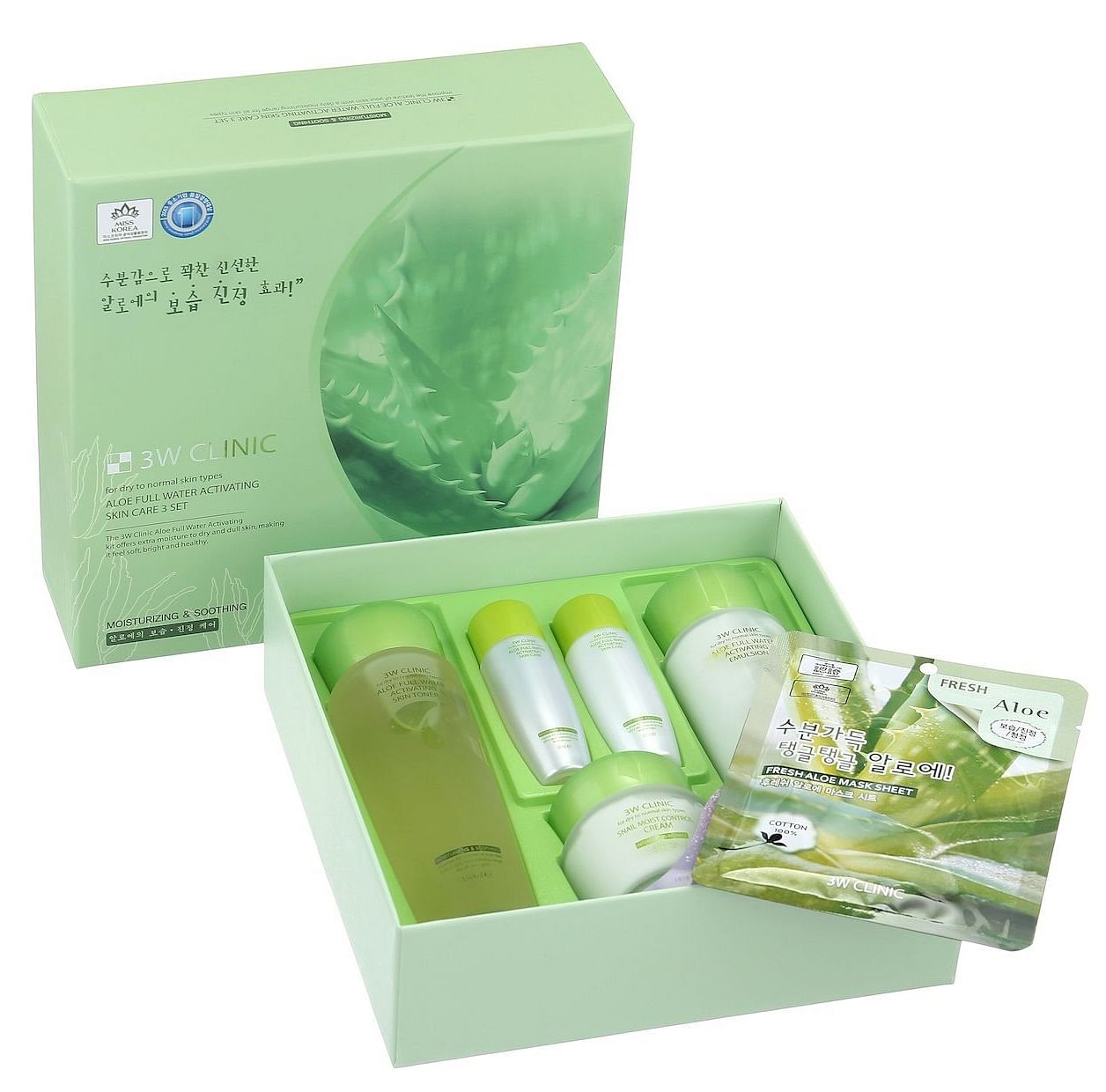 Купить Подарочный набор 3W CLINIC Aloe Full Water Activating Skin