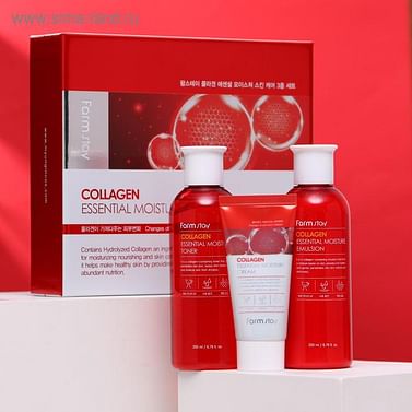 Подарочный набор Farm Stay Collagen Essential Moisture Skin Care 3 Set