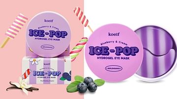 Патчи для глаз Koelf Ice-Pop Hydrogel Eye Mask BLUEBERRY & CREAM, 60 шт