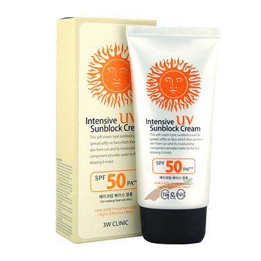 Интенсивный солнцезащитный крем 3W CLINIC Intensive UV Sunblock Cream, 70мл.