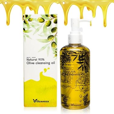 Гидрофильное масло с натуральным маслом оливы Elizavecca Natural 90% Olive Cleansing Oil, 300мл.