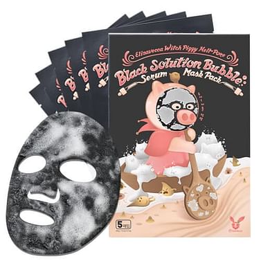 У/Т Антивозрастная пузырьковая маска для лица Elizavecca Black Solution Bubble Serum Mask Pack, 28гр.