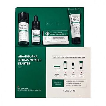Набор для проблемной кожи с кислотами SOME BY MI AHA/BHA/PHA 30Days Miracle Starer Edition, 4 предмета