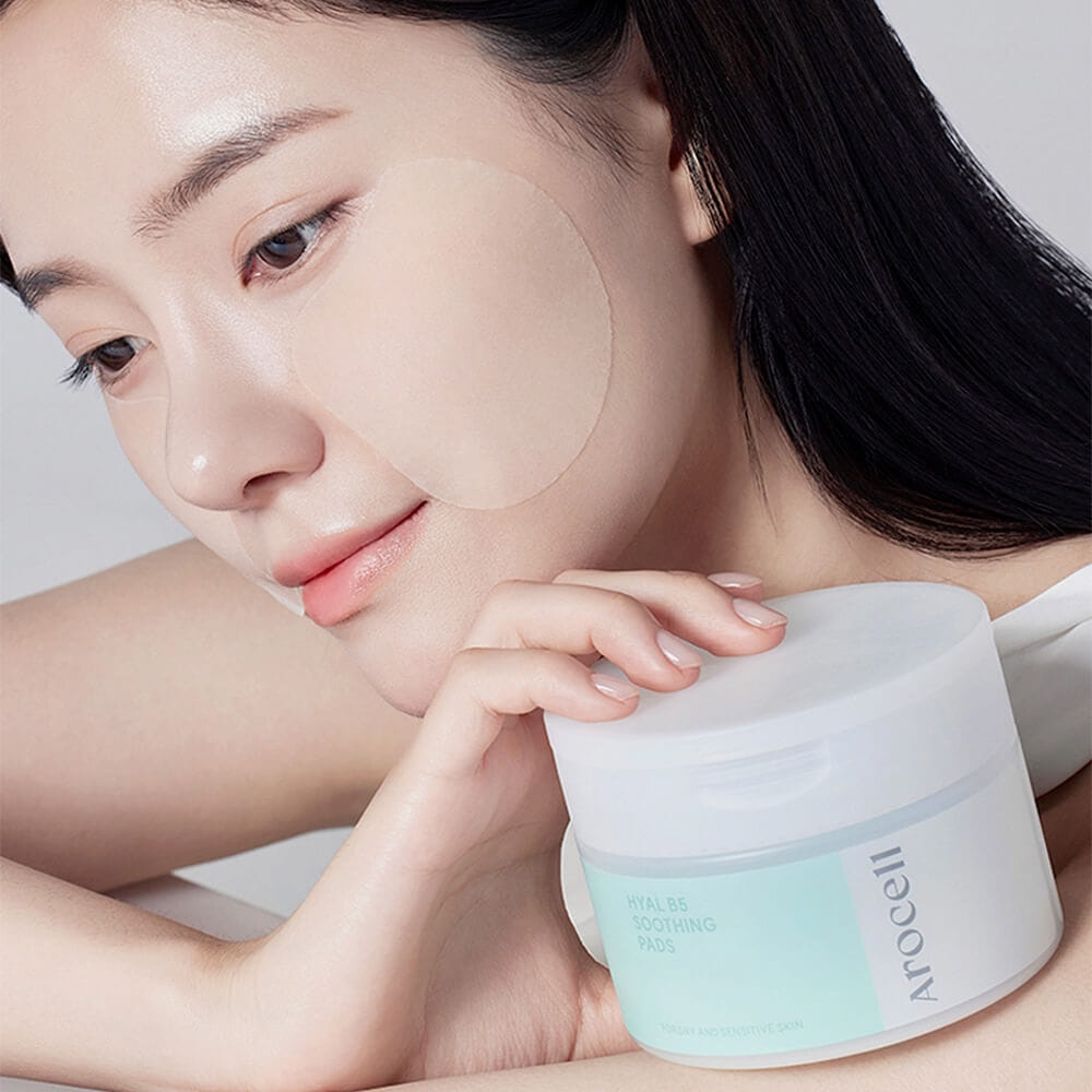 Охлаждающие успокаивающие пэды с гиалуроновой кислотой Arocell Hyal B5 Soothing Pads 70 шт