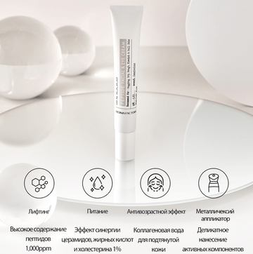 Крем для лица и кожи вокруг глаз с пептидами Derma Factory Peptide Facial And Eye Cream 20мл